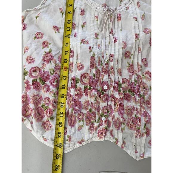 Y2K Victorian Inspired Renaissance Floral Top XL Peasant Romantic Fairy Cottage - Picture 8 of 10